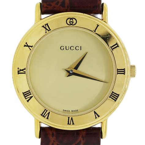 gucci 1999 vintage watch black and gold|gucci old model watches.